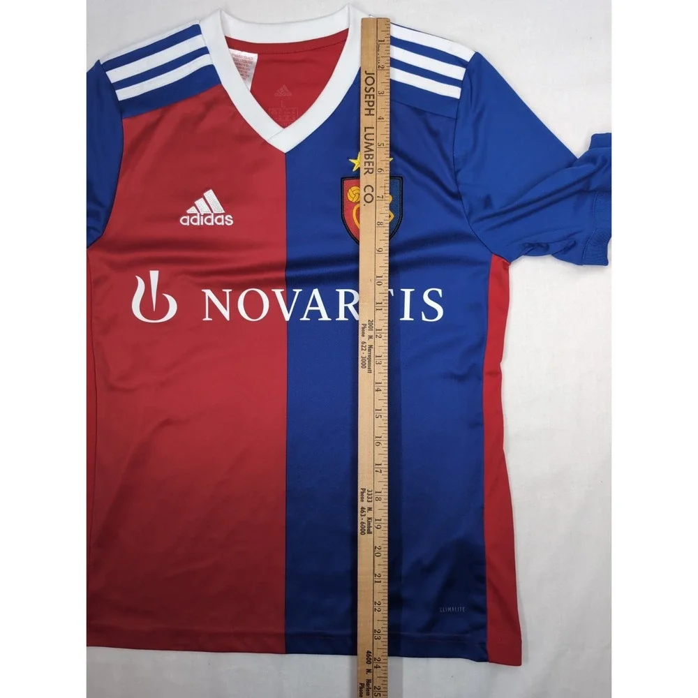 Adidas Kids Large 2018/19 FC Basel 1893 Home Jersey Unisex youth Blue Red